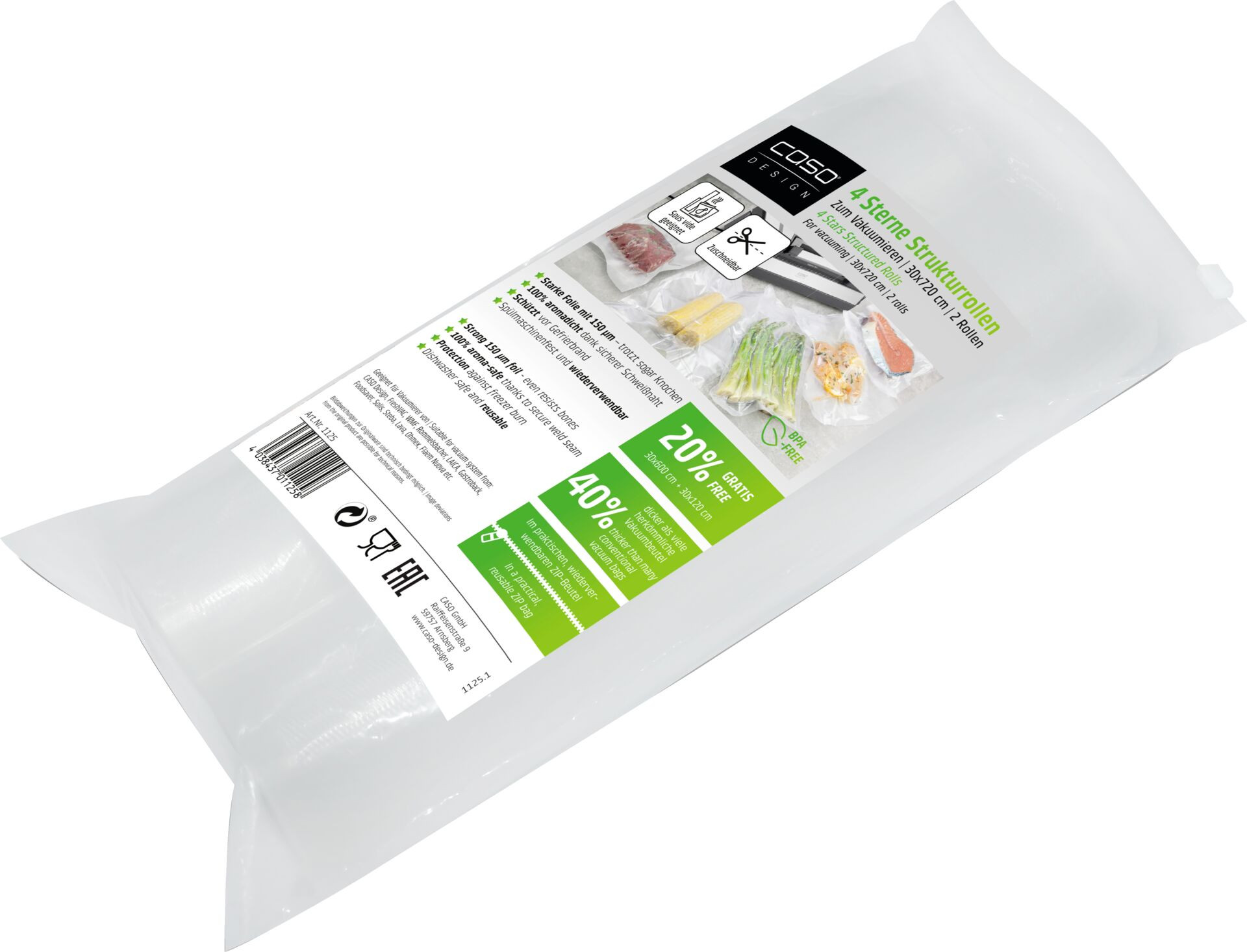 Strukturrollen 150 my, 2er Pack 20x720cm